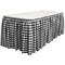 Gingham Checkered Table Skirt 21 Ft x 29 Inch 1 Inch Yarn Dyed Polyester with Clips